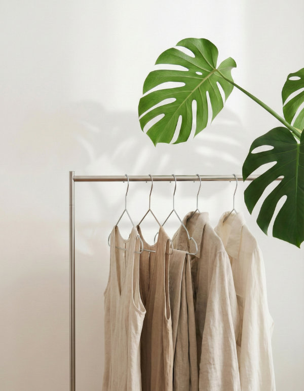 Grua duke blerë rroba të përdorura